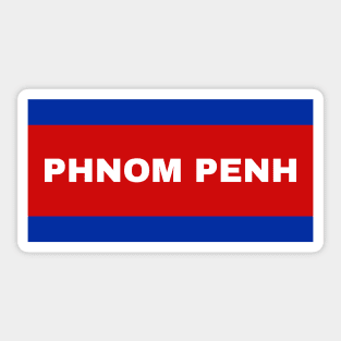 Phnom Penh City in Cambodian Flag Colors Sticker